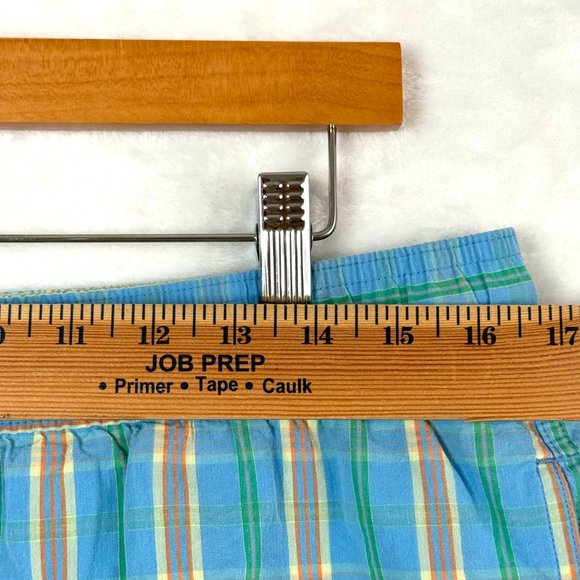 Brooks Brothers Board Shorts Mens M Blue Green Plaid Drawstring - Picture 8 of 11